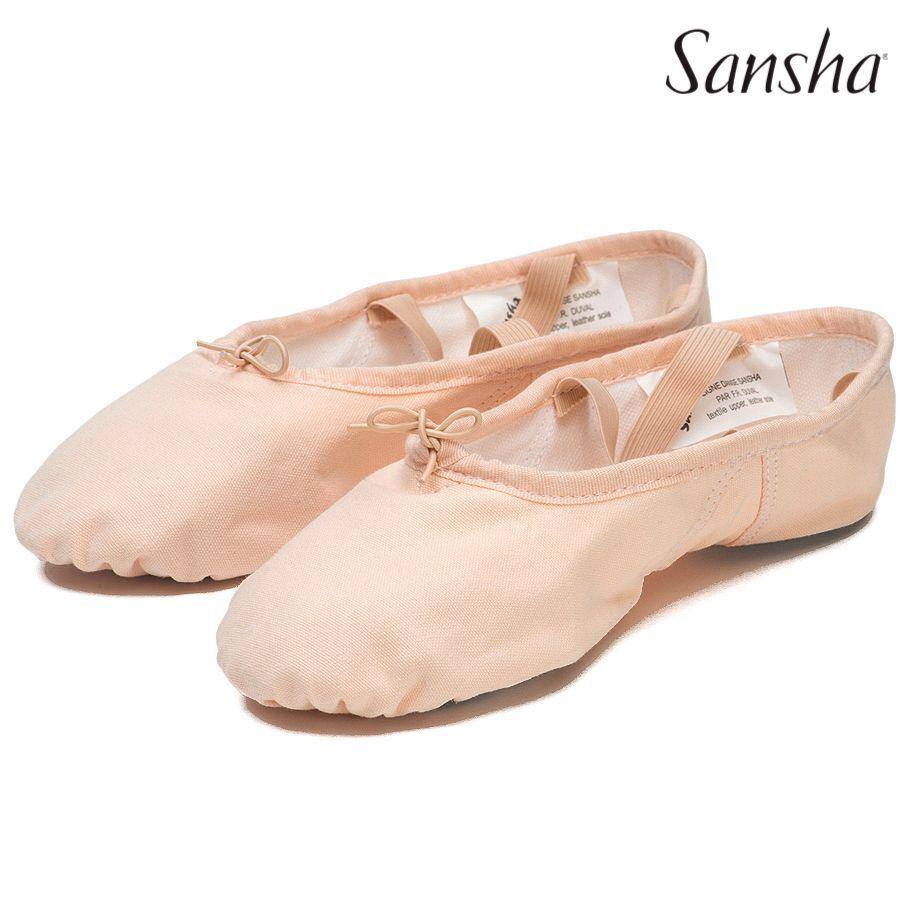 Sansha - Silhouette 3C scarpette Danza Classica bambina ragazza scarpe tela Ballerine - Punto Fitness