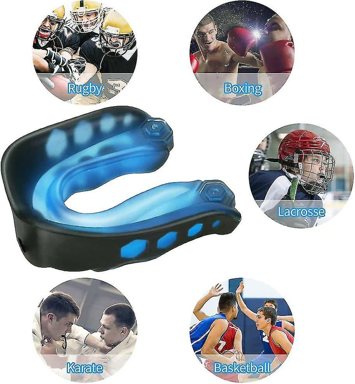 Sportech paradenti Boxe in GEL protezione denti Arti Marziali MMA Kickboxing Karate Muay Thai sport di contatto Rugby Calcio Basket Motocross - Punto Fitness Potenza