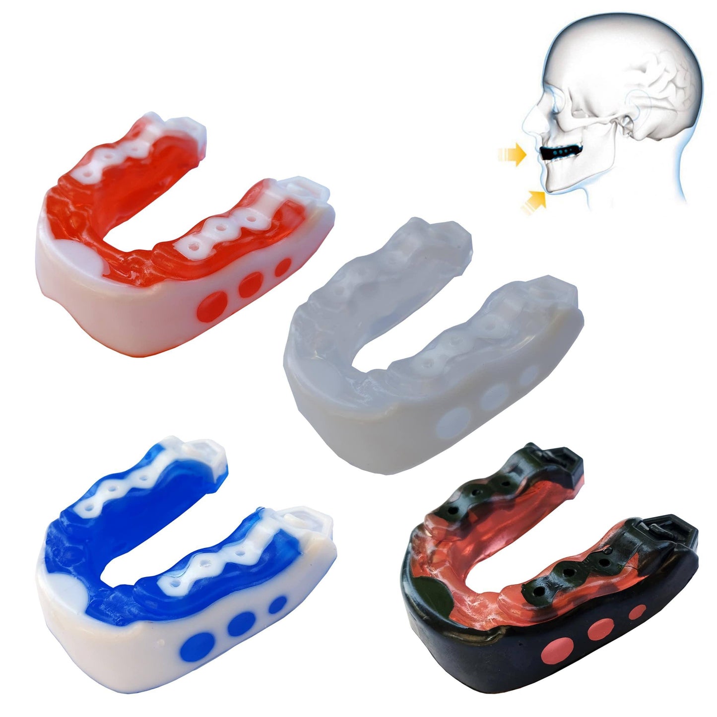 Sportech paradenti Boxe in GEL protezione denti Arti Marziali MMA Kickboxing Karate Muay Thai sport di contatto Rugby Calcio Basket Motocross - Punto Fitness