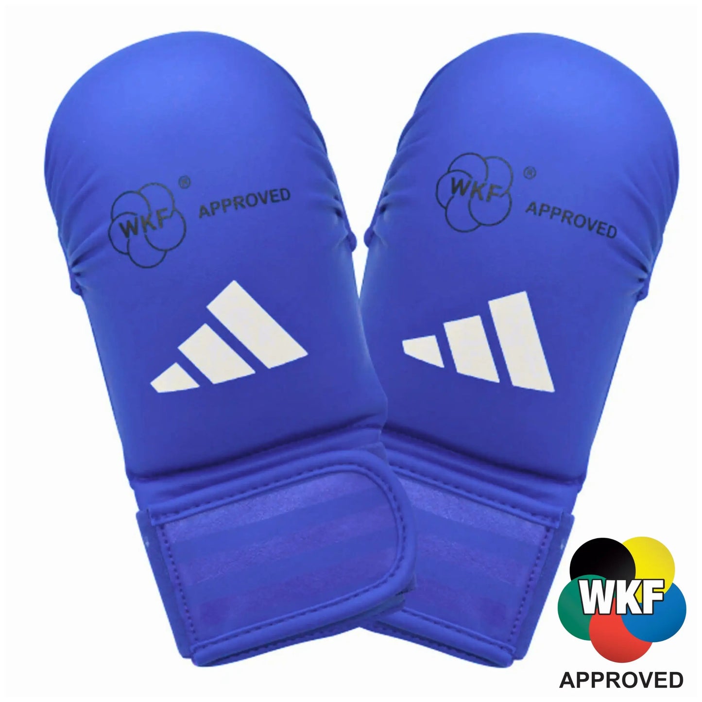 Guanti Karate Adidas - omologati WKF guantini Kumite Blu mis.S-M-L-XL - Punto Fitness Potenza