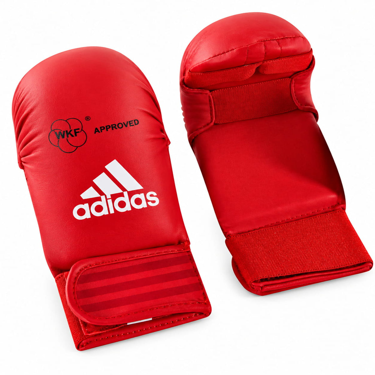 Adidas Karate Gloves - WKF approved Kumite mitts Blue or Red sizes S-M-L