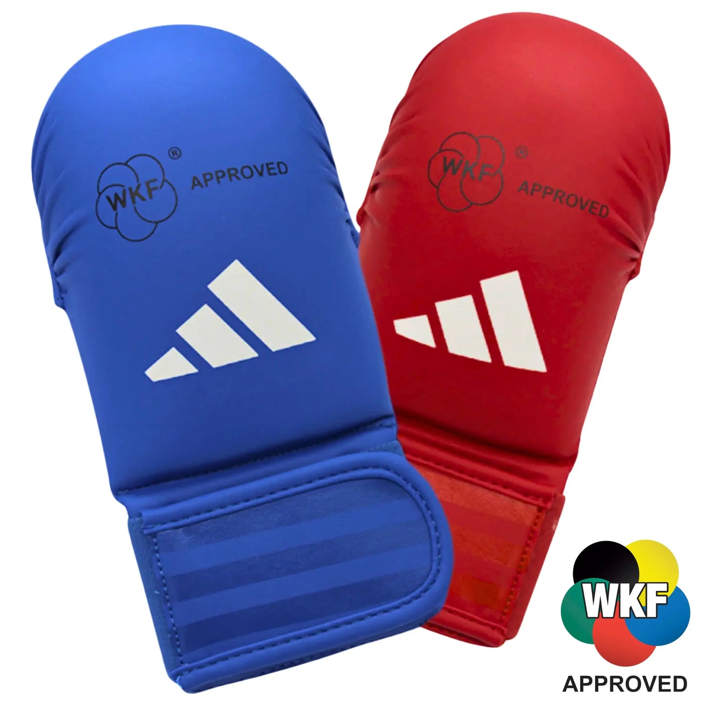 Guanti Karate Adidas - omologati WKF guantini Kumite Blu o Rossi mis.S-M-L-XL - Punto Fitness Potenza