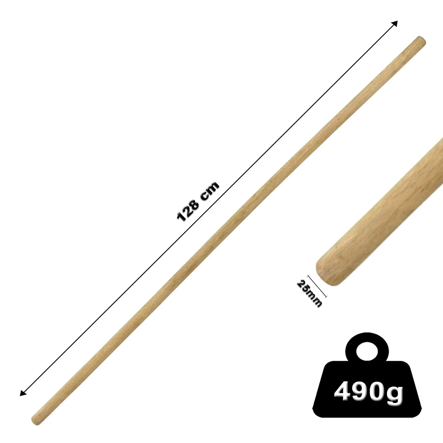 Sportech Italia - Bastone legno Quercia Jo armi da difesa personale Arti Marziali Aikido Kobudo Iaido Jodo misure - Punto Fitness Potenza