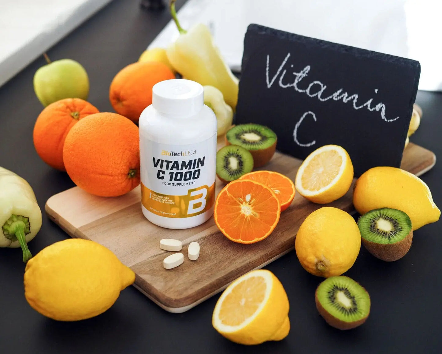 Biotech Vitamin C con Bioflavonoidi - Vitamina C 1000mg 250 capsule - Punto Fitness Potenza