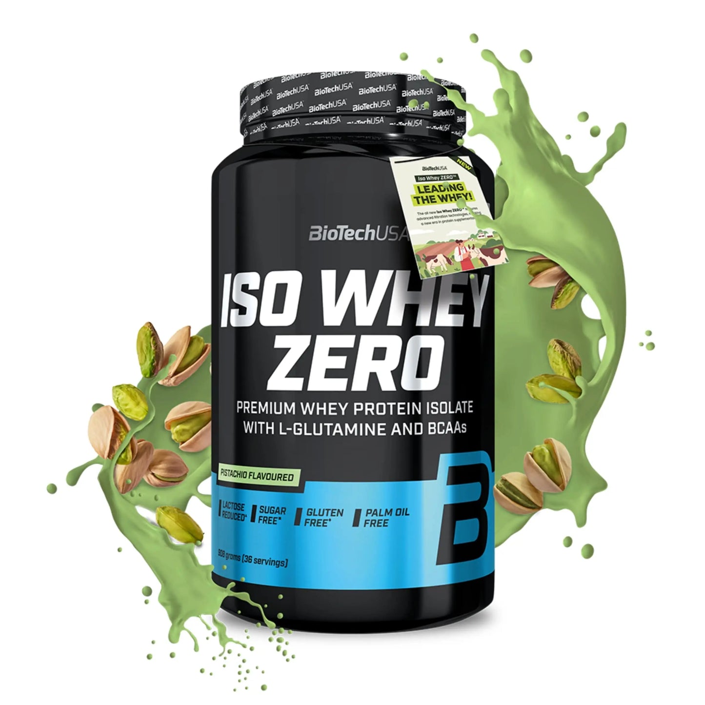 BioTechUSA - Iso Whey ZERO proteine in polvere isolate siero del latte 908g pistacchio - Punto Fitness Potenza integratori