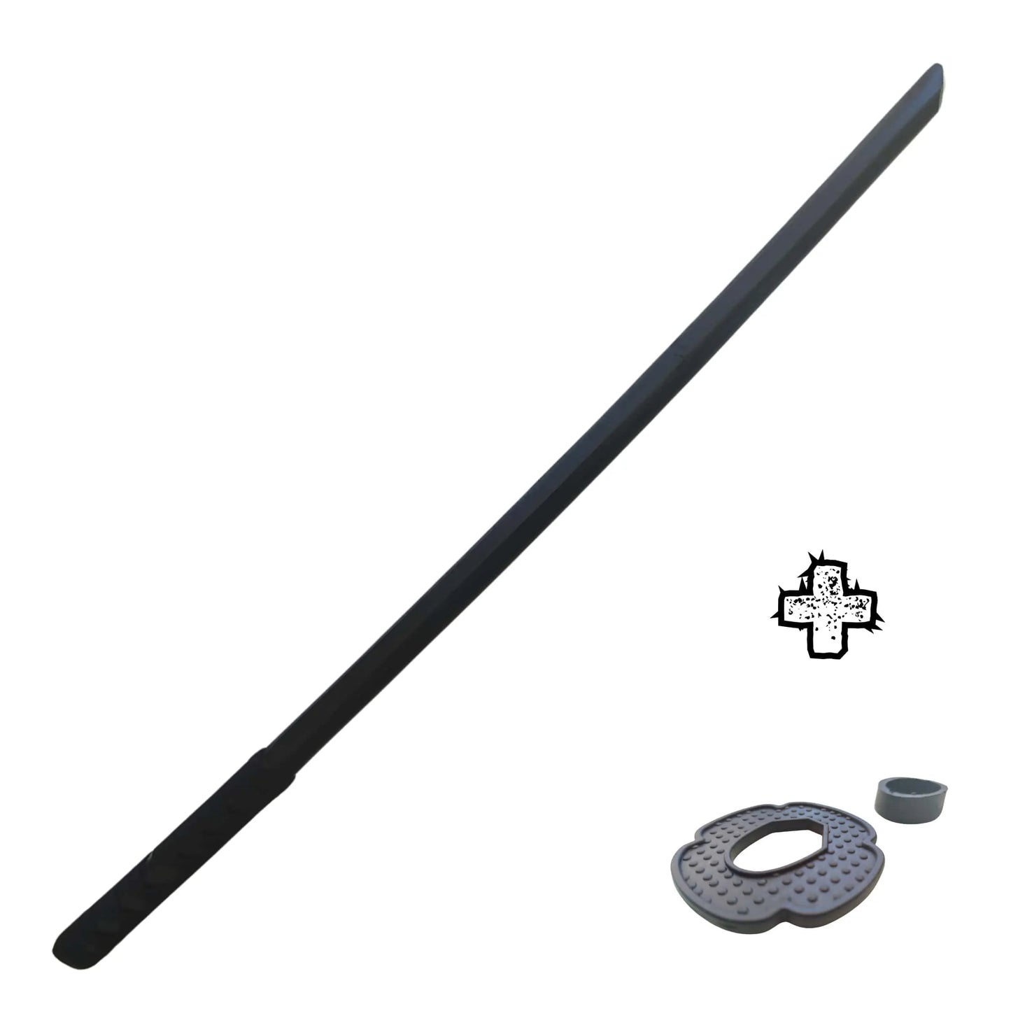 Bokken in legno ebano con Tsuka e Tsuba Suburito Bokuto - Allenamento per Aikido, Iaido, Kobudo, Kendo, Kenjutsu Katori Shinto ryu - Punto Fitness Potenza