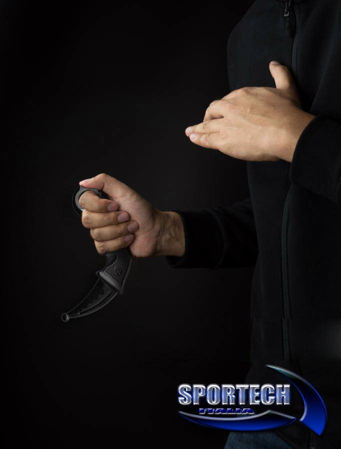 Sportech Italia - Coltello da Allenamento difesa personale Pugnale Curvo Karambit Knife in gomma Autodifesa addestramento arti marziali Silat e Kali self defense - Punto Fitness