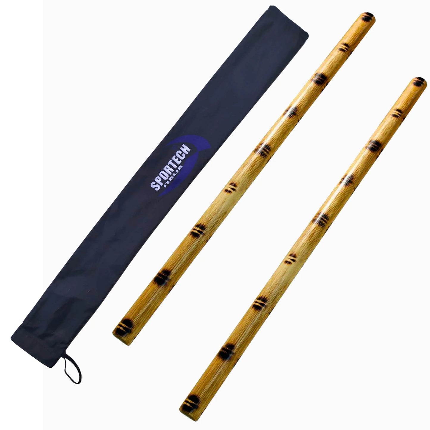 Sportech Italia - Escrima in Rattan Arti Marziali Filippine Silat Kung Fu Kali Arnis tigrato coppia con custodia - Punto Fitness Potenza