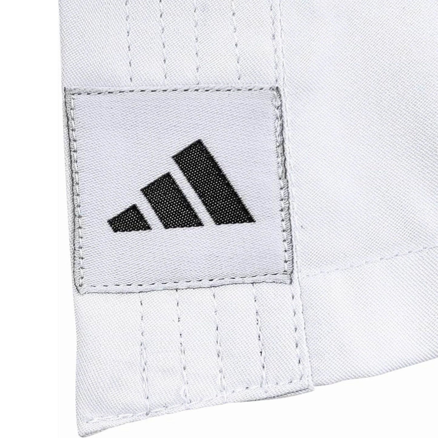 Divisa Karate Gi Adidas K150 WKF Uniforme Kumite allenamento Kimono dettaglio logo - Punto Fitness Potenza Arti Marziali