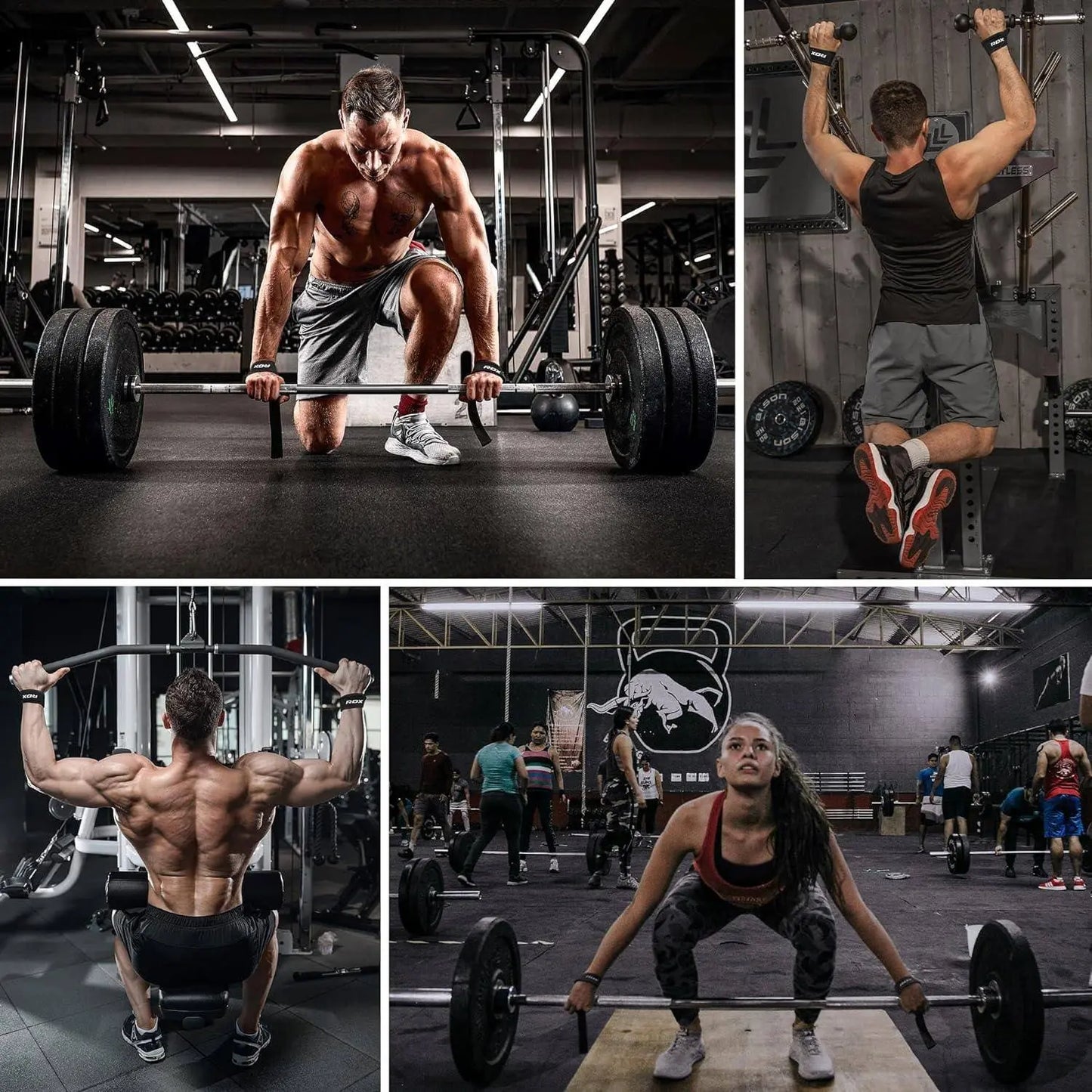 Sportech - Fasce per stacchi pesi palestra, cinghie sollevamento pesi polsiere straps allenamento Bodybuilding Powerlifting - Punto Fitness Potenza