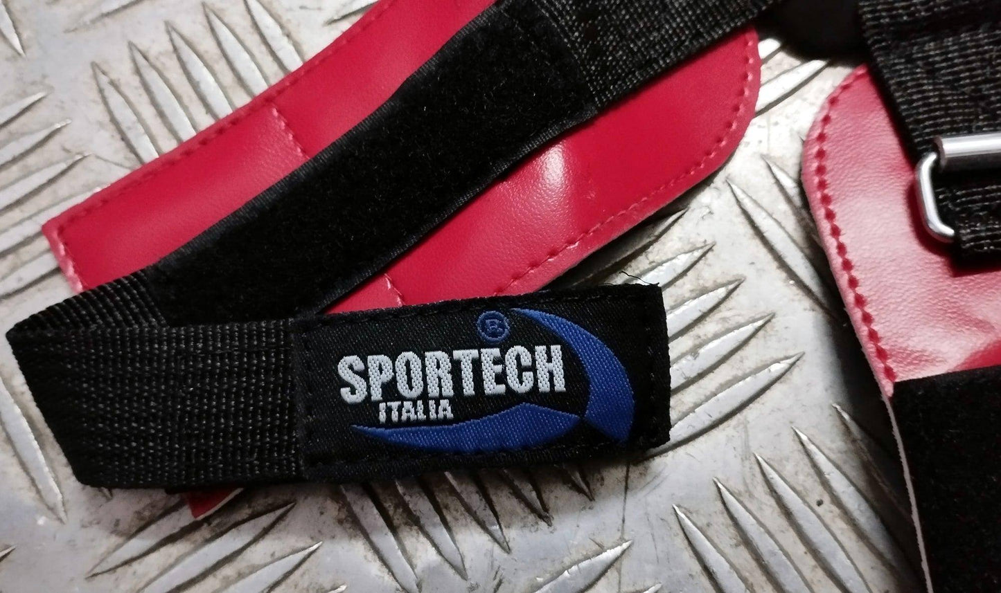 Sportech Italia - Ganci Palestra con Imbottitura e chiusura a Velcro, Hand Grip Versa Gripps, Sollevamento Pesi e Allenamento Potenziamento Muscolare Bodybuilding - Punto Fitness Potenza