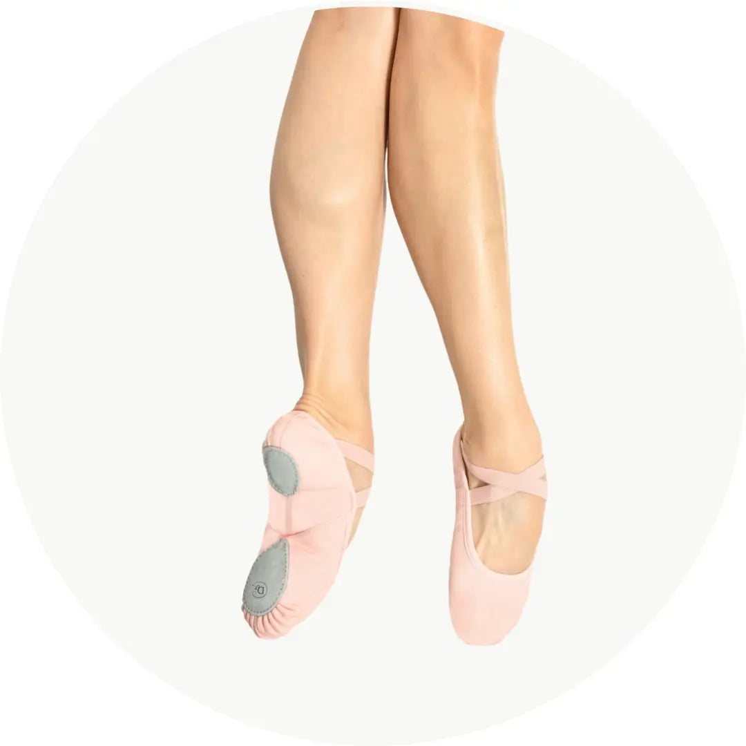 TuttoDanza - Scarpette Danza Classica VANIE Mezze in tela Mezzepunte Mezza Punta Ballerina - Punto Fitness Potenza