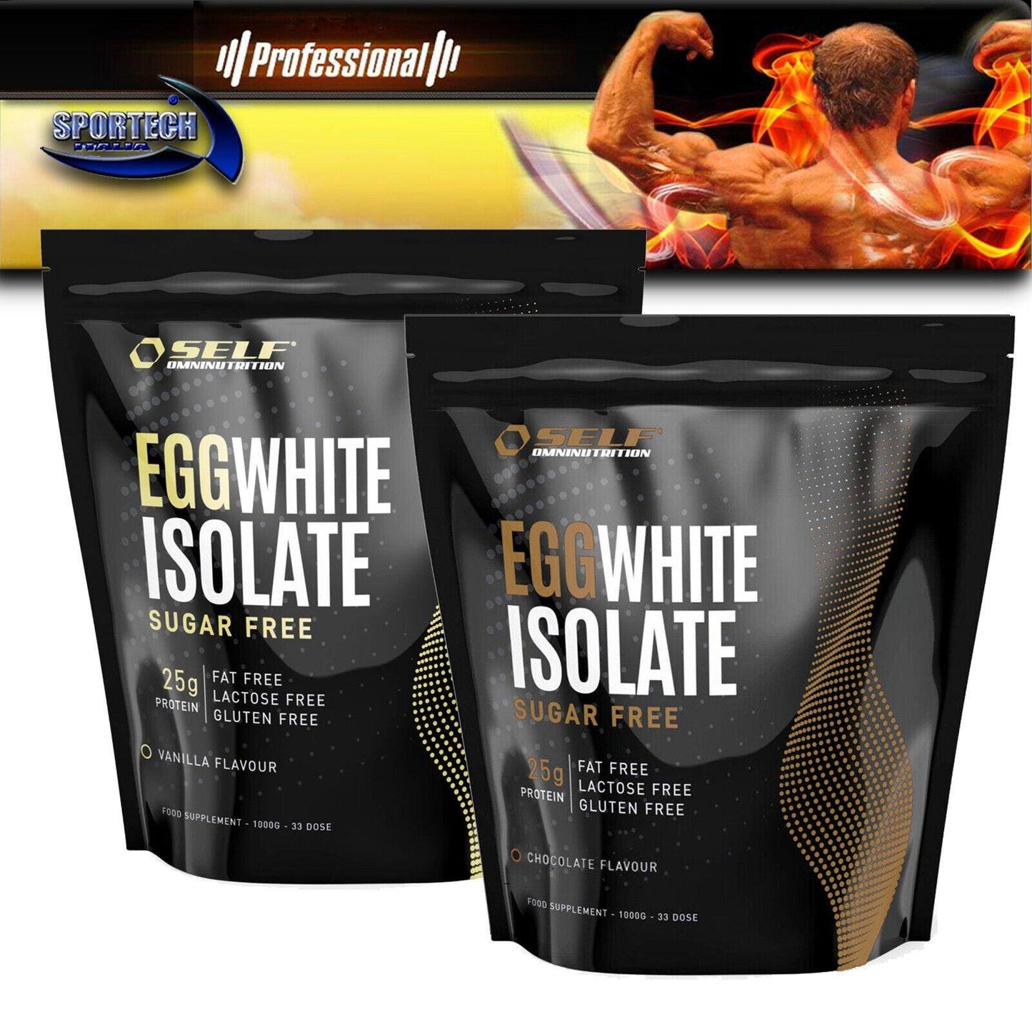 Self Omninutrition - Egg White Isolate proteine dell'uovo 💪 senza glutine senza lattosio - Punto Fitness