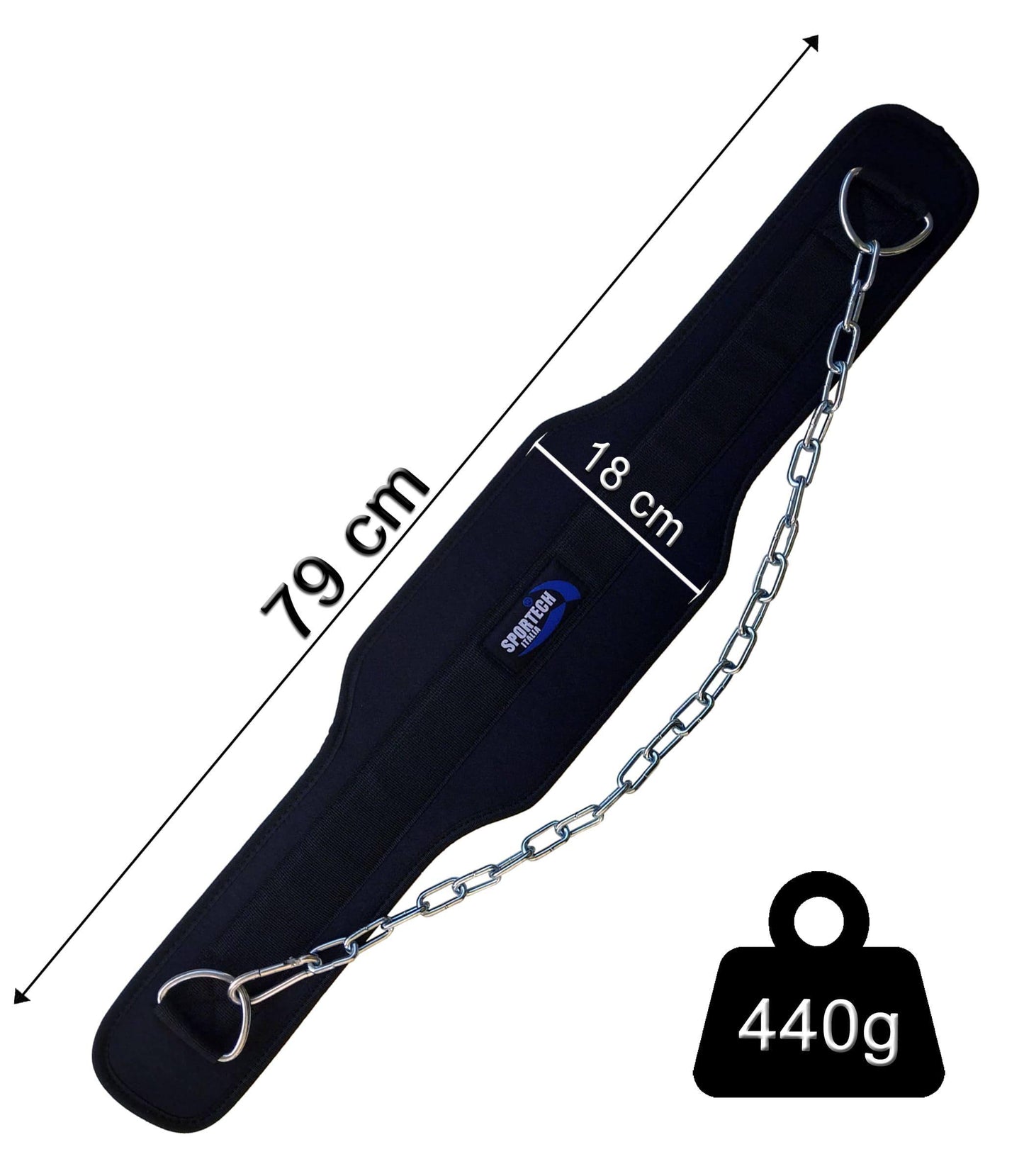 Sportech Italia - Cintura Palestra Sovraccarico Powerlifting Body Building Sollevamento Pesi - Misure - Punto Fitness Potenza