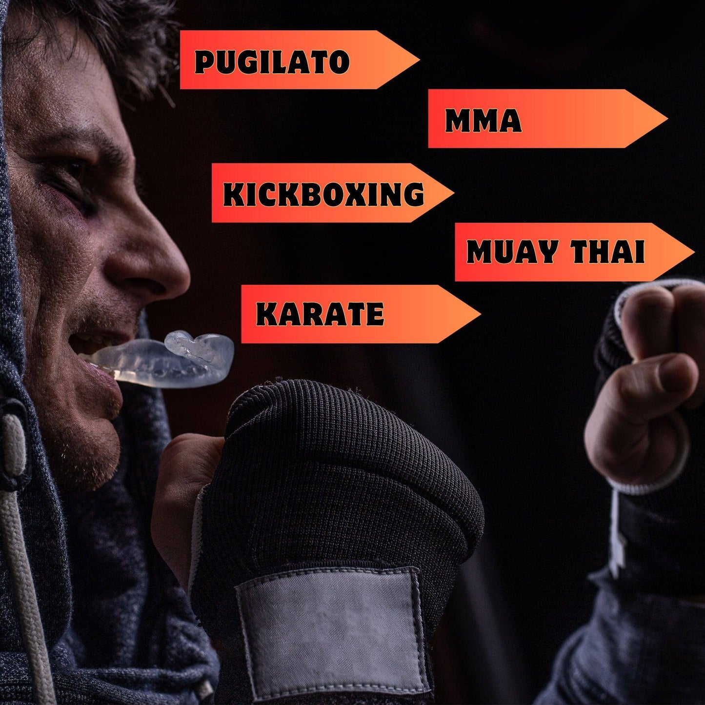 Sportech paradenti Boxe in GEL protezione denti Arti Marziali MMA Kickboxing Karate Muay Thai sport di contatto Rugby Calcio Basket Motocross - Punto Fitness