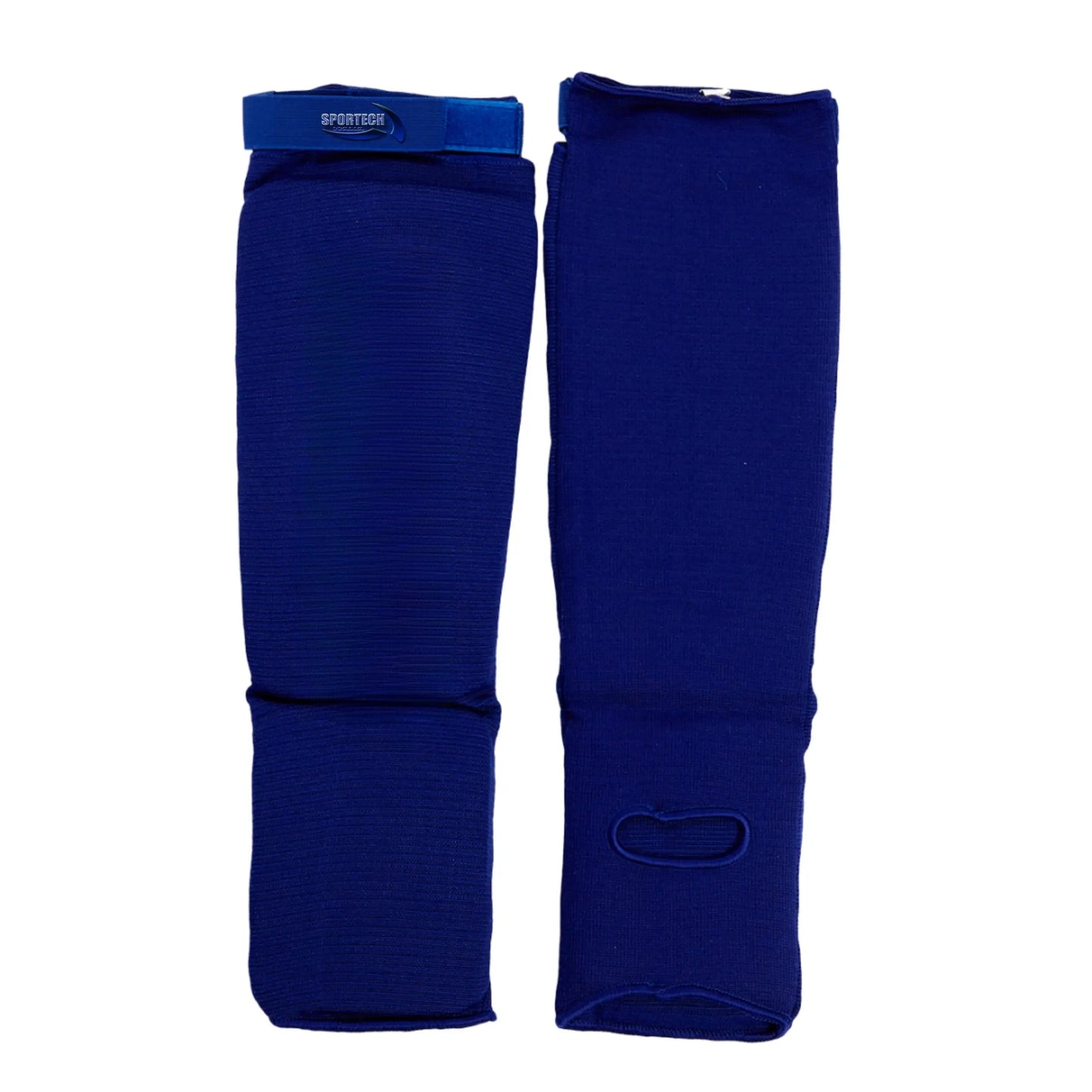 Paratibiapiede imbottito Sportech paratibia e parapiede imbottiti Arti Marziali Muay Thai Kickboxing Karate Colore Blu - Punto Fitness Potenza