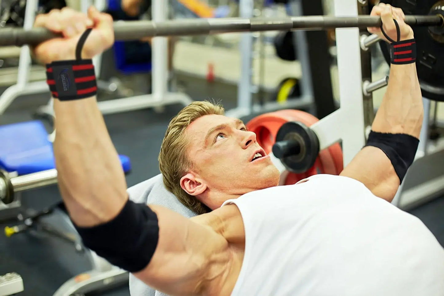 Sportech Italia - Polsiere Palestra professionali, Polsini Elastici per allenamento Sollevamento Pesi, Bodybuilding, Crossfit, Powerlifting lifestyle - Punto Fitness Potenza