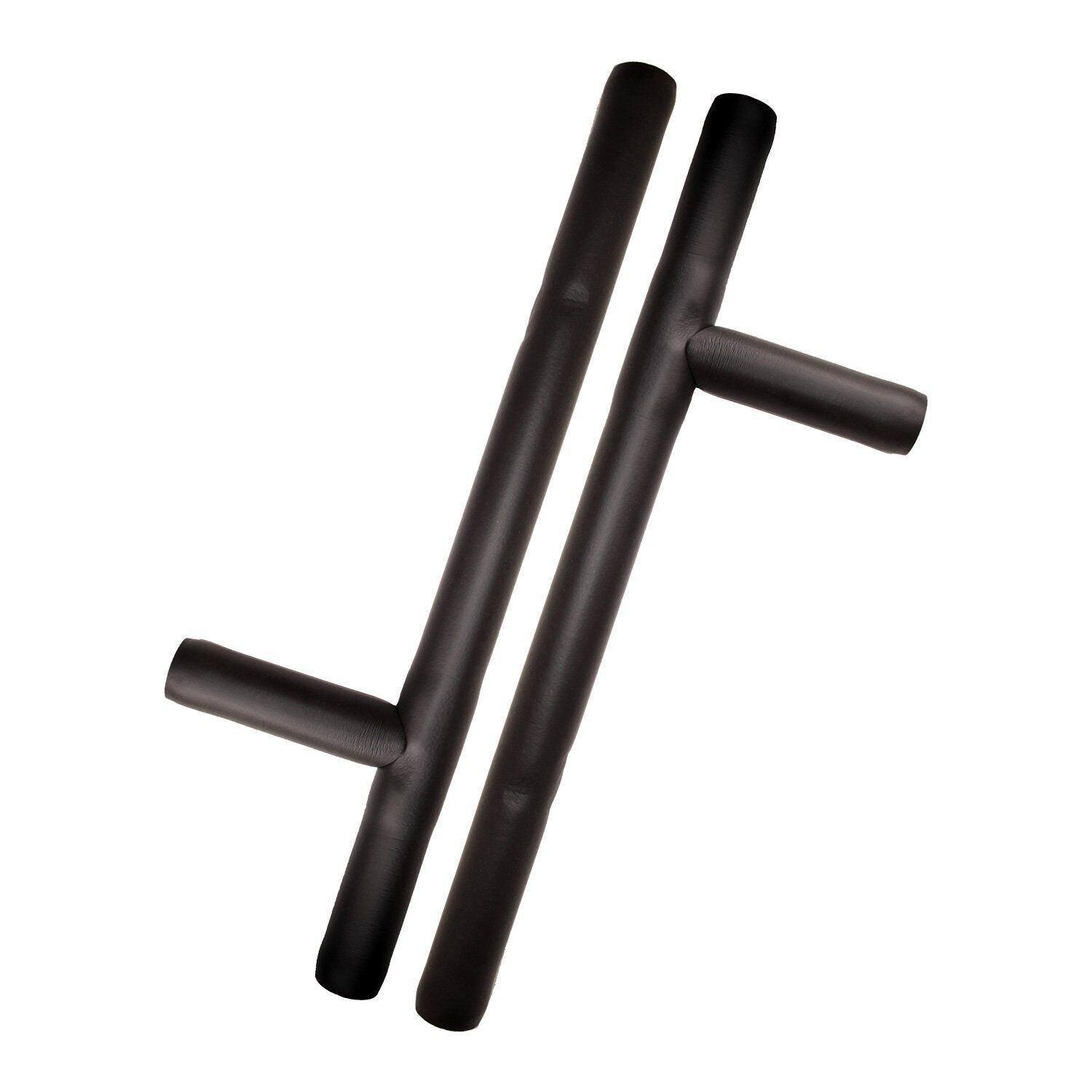 Coppia Tonfa in Legno o Gomma espanso per Allenamento Arti Marziali Karate Kobudo Okinawa - Punto Fitness Potenza