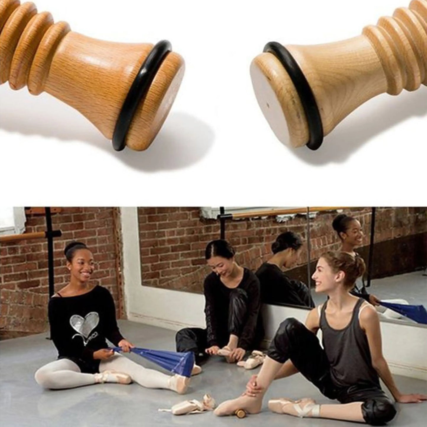 TuttoDanza Footsie Roller Massaggiatore per piedi rullo in legno per massaggio Arco Plantare Ballerina Danza Classica Utilizzo - Punto Fitness Potenza