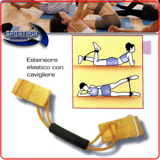 ESTENSORE ELASTICO CON CAVIGLIERE TRAINING BAND PER PALESTRA O RIABILITAZIONE - Punto Fitness