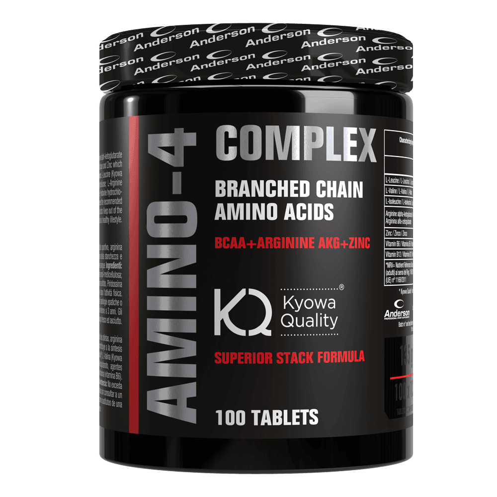 Anderson AMINO-4 Complex - Aminoacidi ramificati BCAA + AKG Zinco 100-200 Capsule - Punto Fitness