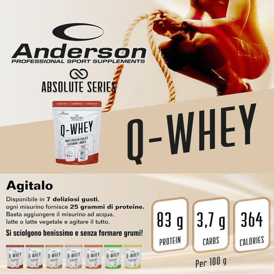 Anderson Absolute Series Q-Whey - Proteine isolate in polvere qualità Kyowa e Volactive Quality - Punto Fitness