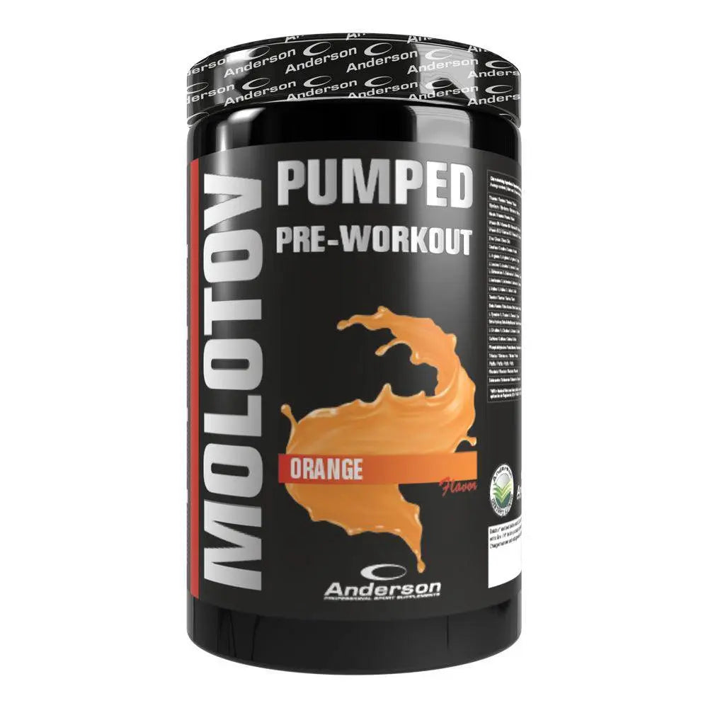 Anderson Molotov Pumped Pre-Workout con creatina bcaa hmb arginina tribulus gusto Orange - Punto Fitness Potenza