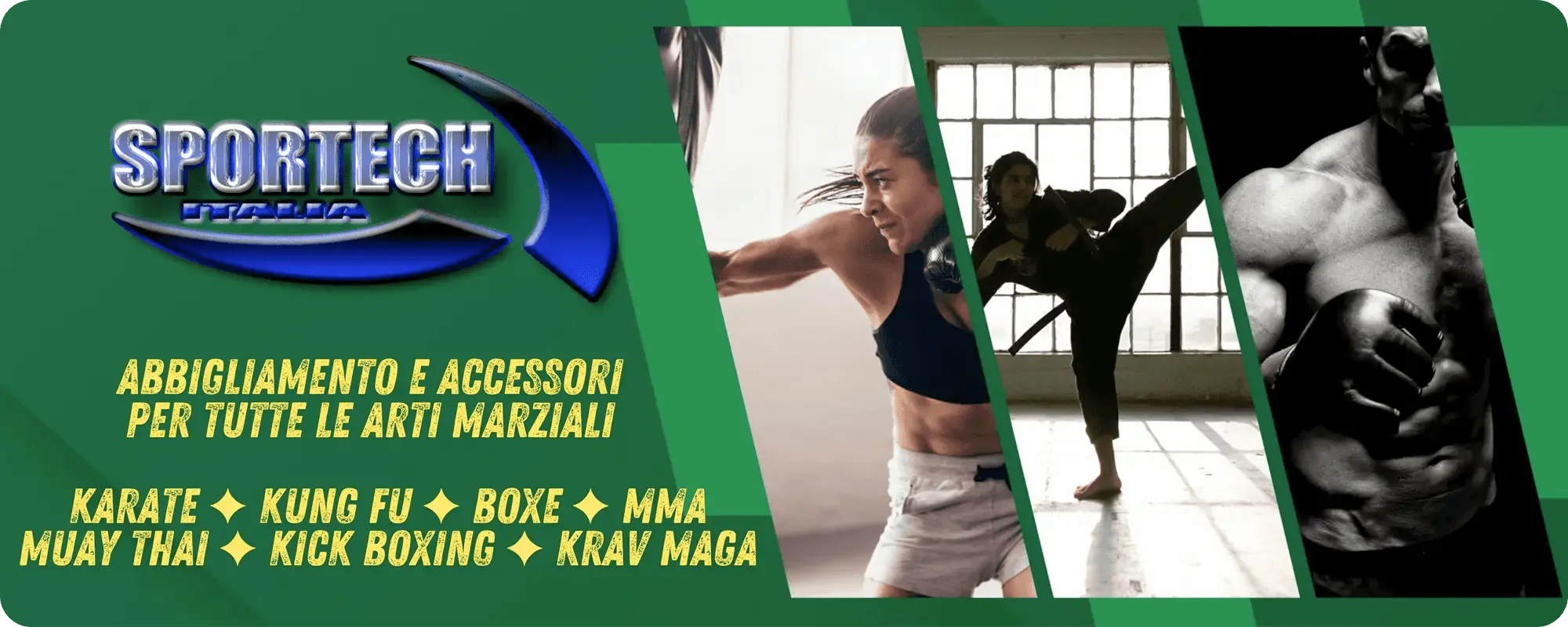 Sportech - Abbigliamento e Accessori per le Arti Marziali - Karate Kungfu Boxe MMA Muay Thai Kick Boxing Krav Maga Aikido - Punto Fitness Potenza