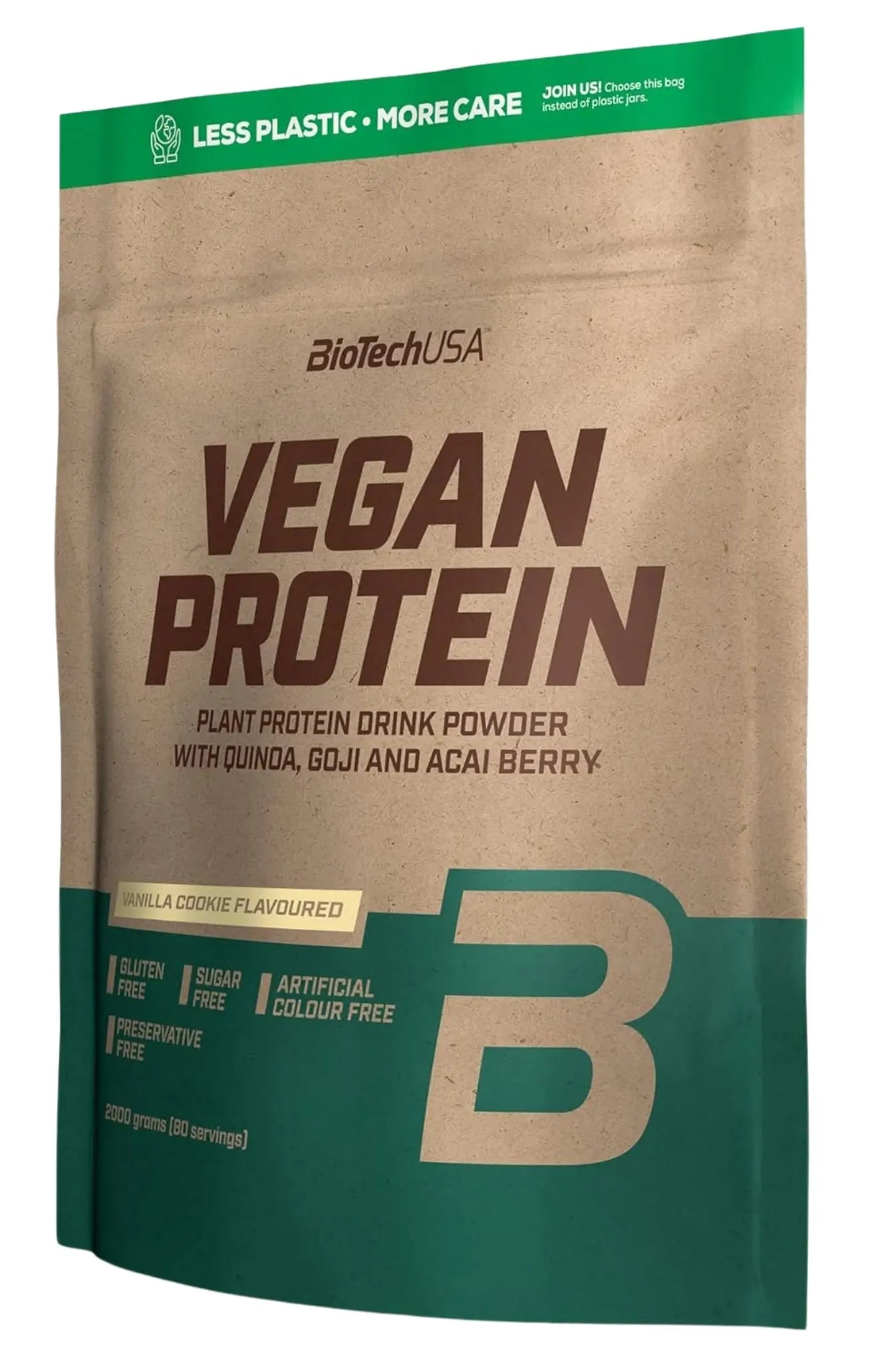 Biotech Vegan Protein - Proteine vegetali senza Glutine e Lattosio 500g Vaniglia - Punto Fitness Potenza