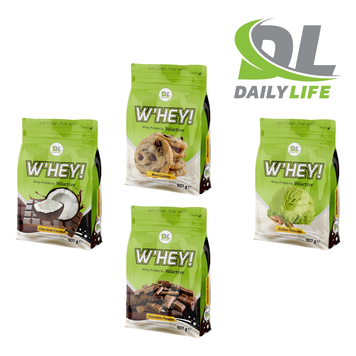 Daily Life W’HEY! - WHEY Protein Proteine in polvere Vari Gusti DL 907g