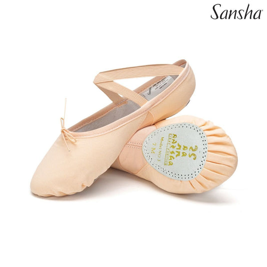 Sansha - Silhouette 3C scarpette Danza Classica bambina ragazza scarpe tela Ballerine - Punto Fitness