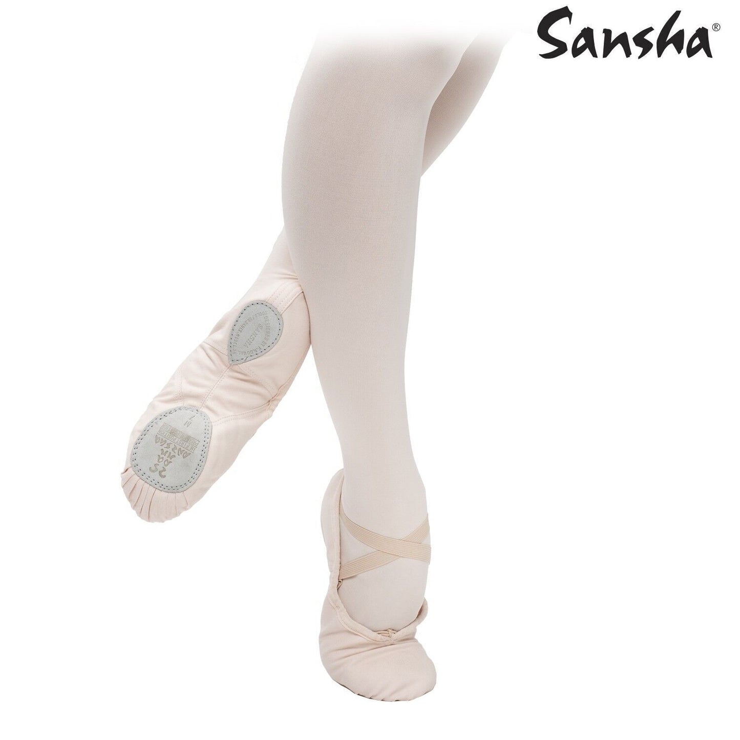 Sansha - Silhouette 3C scarpette Danza Classica bambina ragazza scarpe tela Ballerine