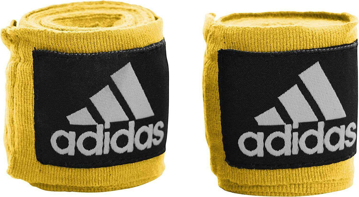 Adidas - Fasce sottoguanto Boxe MMA Bende elastiche guantoni bendaggio Pugilato Muay Thai colore Giallo - Punto Fitness Potenza