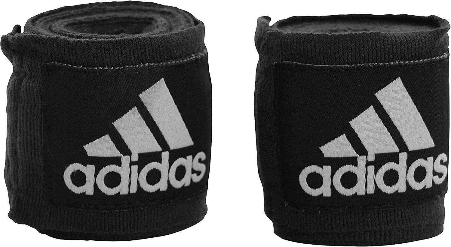 Adidas - Fasce sottoguanto Boxe MMA Bende elastiche guantoni bendaggio Pugilato Muay Thai colore Nero - Punto Fitness Potenza