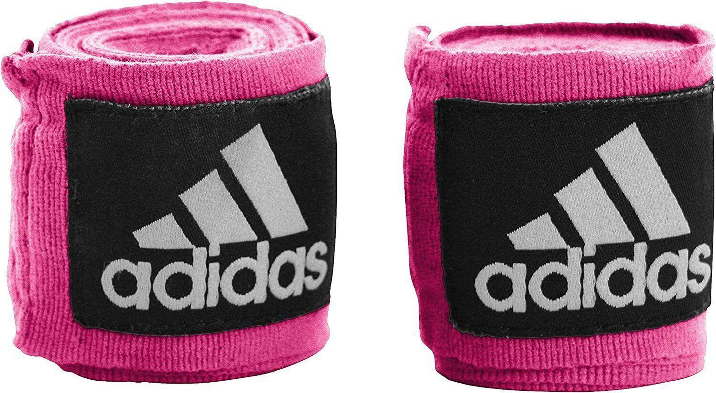 Adidas - Fasce sottoguanto Boxe MMA Bende elastiche guantoni bendaggio Pugilato Muay Thai colore Rosa - Punto Fitness Potenza