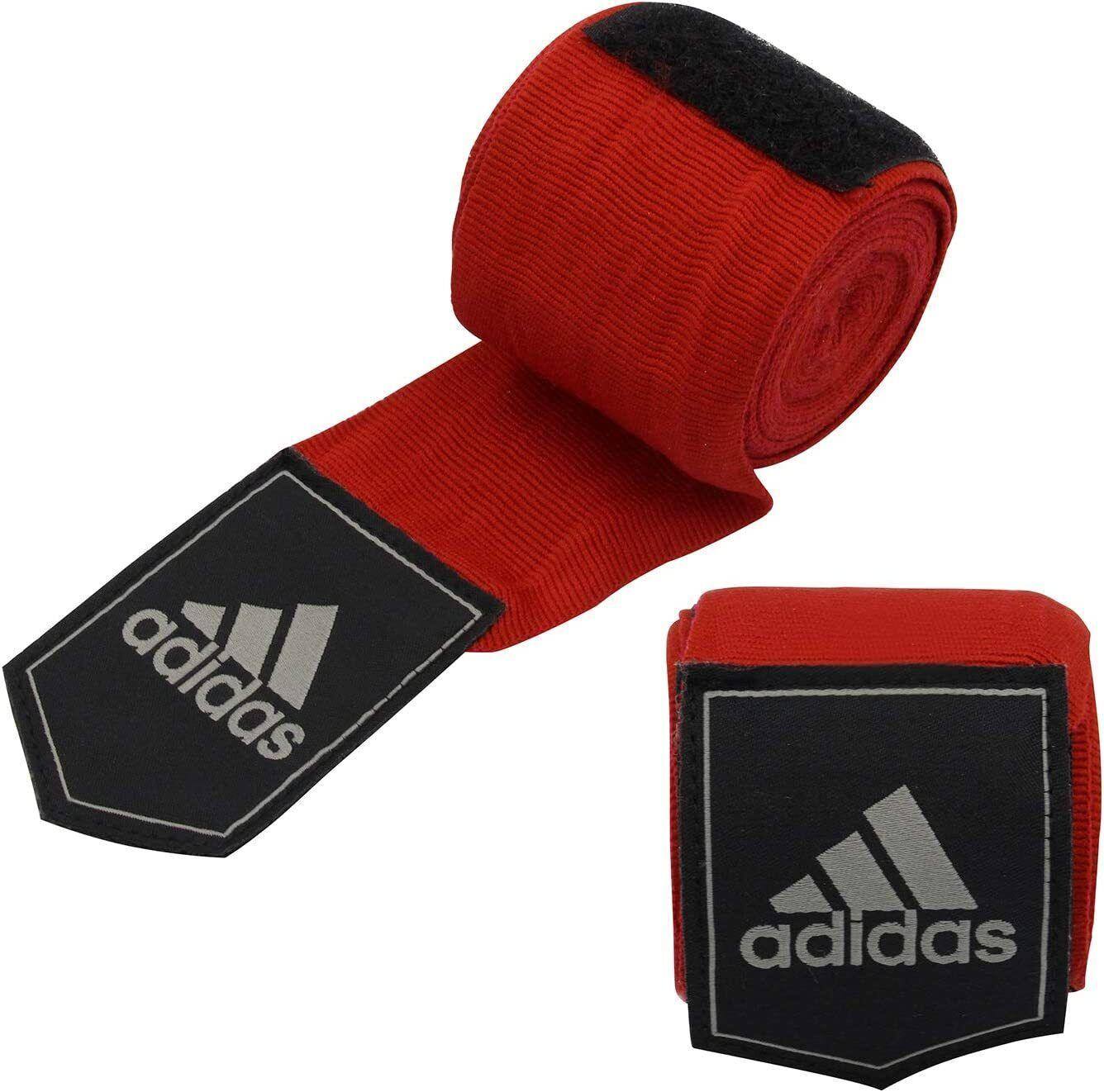 Adidas - Fasce sottoguanto Boxe MMA Bende elastiche guantoni bendaggio Pugilato Muay Thai colore Rosso - Punto Fitness Potenza