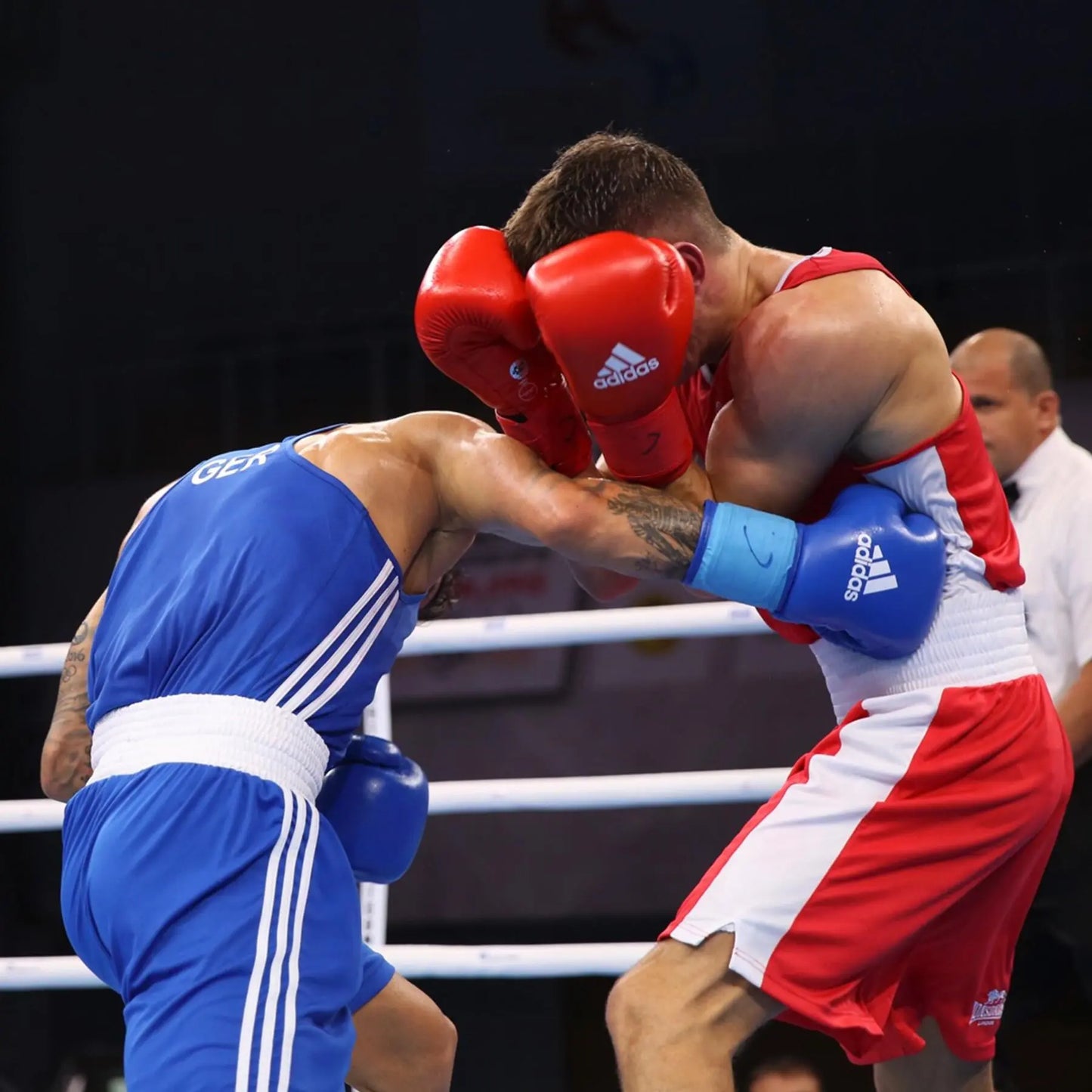 Guantoni Boxe in Pelle Adidas ADIIABG1 omologati IBA Combattimento - Punto Fitness Potenza