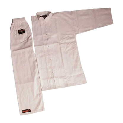 Divisa Kung Fu Barrus Uniforme Kimono Arti Marziali Wushu Tai Chi Shaolin colore Bianco - Punto Fitness Potenza