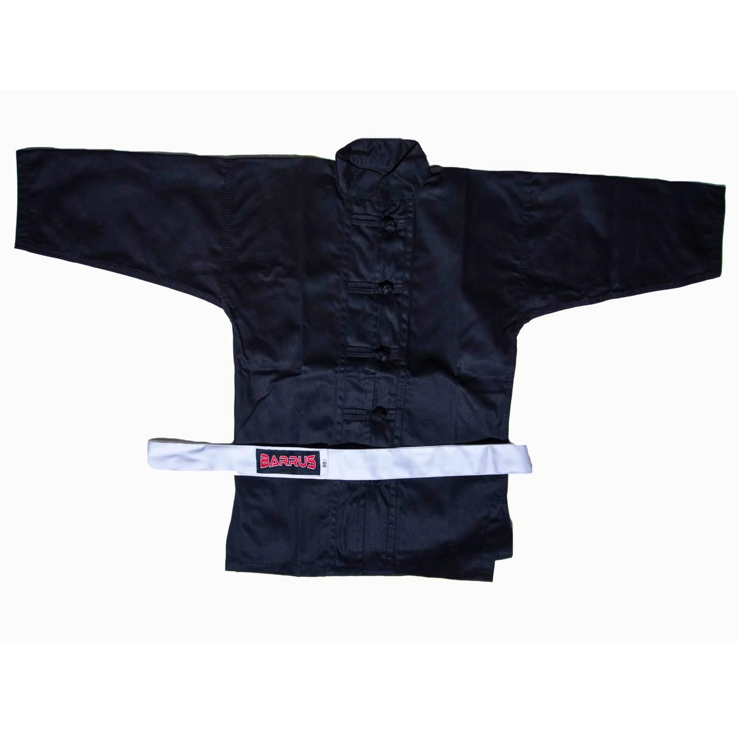 Divisa Kung Fu Barrus Uniforme Kimono Arti Marziali Wushu Tai Chi Shaolin colore Nero maglia - Punto Fitness Potenza