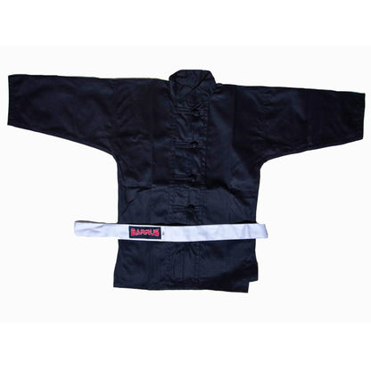 Divisa Kung Fu Barrus Uniforme Kimono Arti Marziali Wushu Tai Chi Shaolin colore Nero maglia - Punto Fitness Potenza
