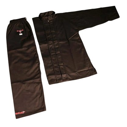 Divisa Kung Fu Barrus Uniforme Kimono Arti Marziali Wushu Tai Chi Shaolin colore Nero - Punto Fitness Potenza