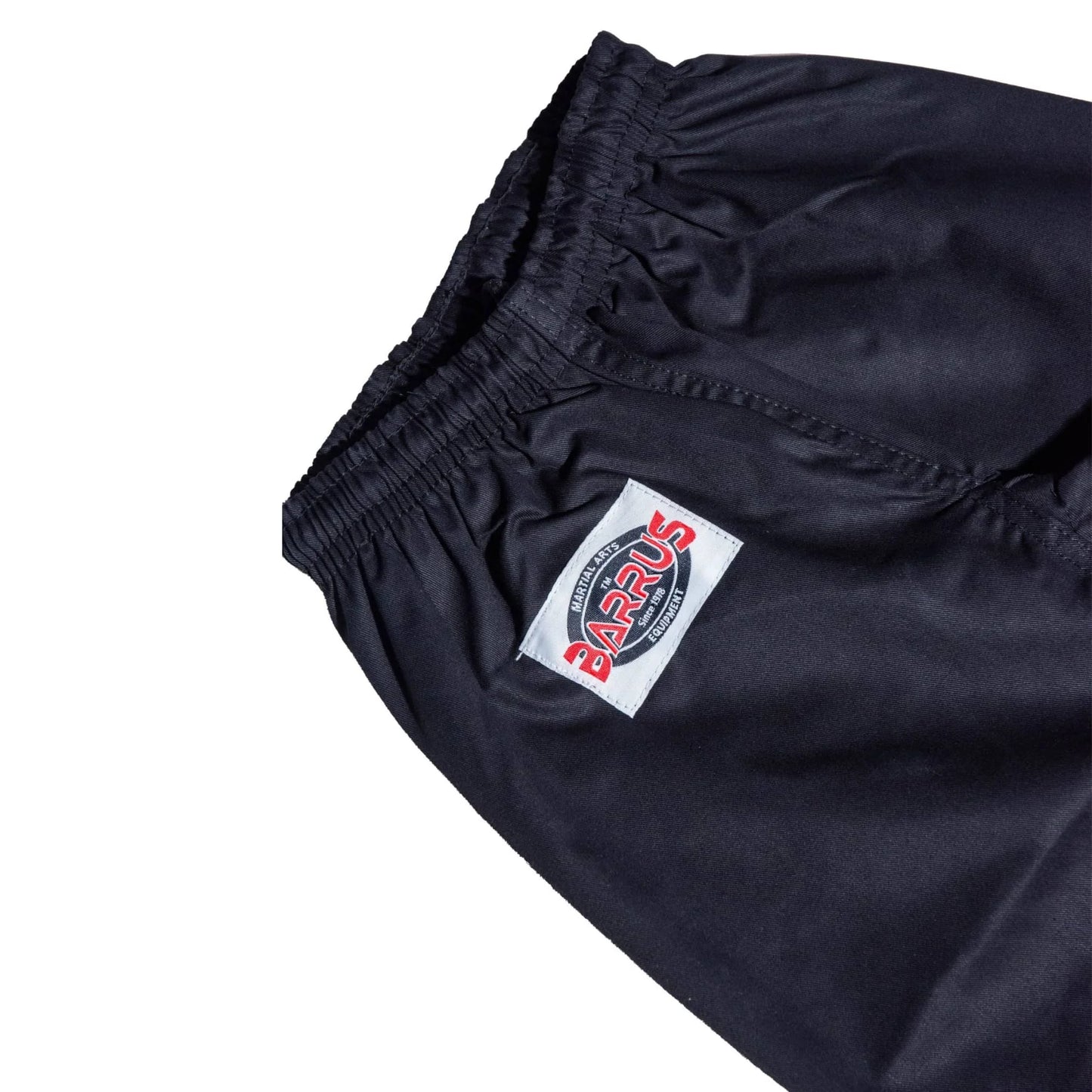 Divisa Kung Fu Barrus Uniforme Kimono Arti Marziali Wushu Tai Chi Shaolin colore Nero dettaglio pantaloni - Punto Fitness Potenza
