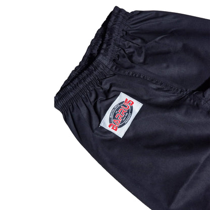 Divisa Kung Fu Barrus Uniforme Kimono Arti Marziali Wushu Tai Chi Shaolin colore Nero dettaglio pantaloni - Punto Fitness Potenza