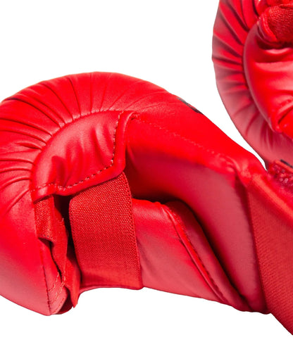 Barrus - Guanti Karate guantino Kumite colore Rosso Misure S-M-L dettaglio retro | Punto Fitness Potenza Arti Marziali