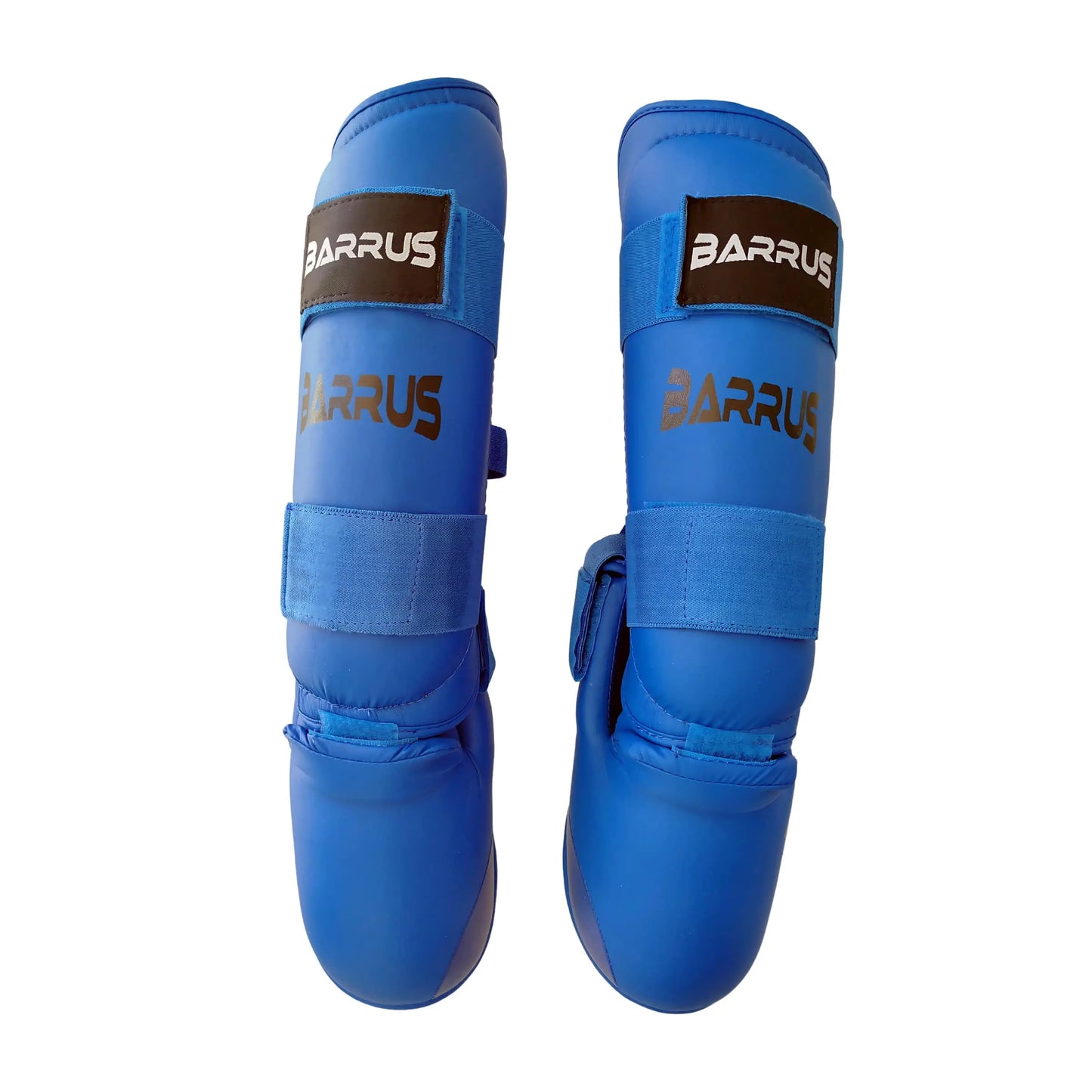 Paratibiapiede imbottito Barrus - Paratibie con piede Karate Kick Boxing Muay Thai MMA Colore Blu - Punto Fitness Potenza