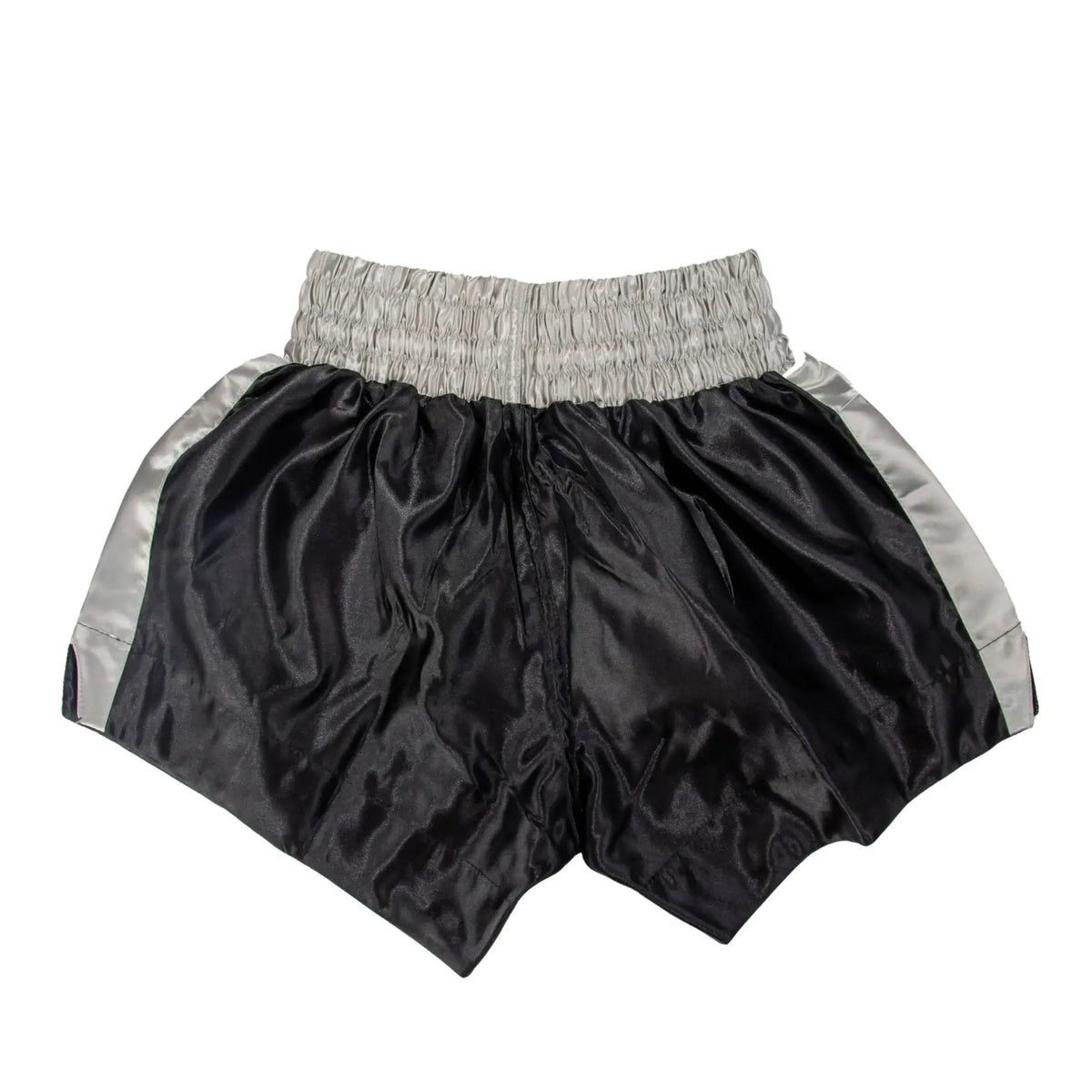 Pantaloncini Muay Thai Barrus shorts Arti Marziali Boxe Kickboxing colore nero dietro - Punto Fitness