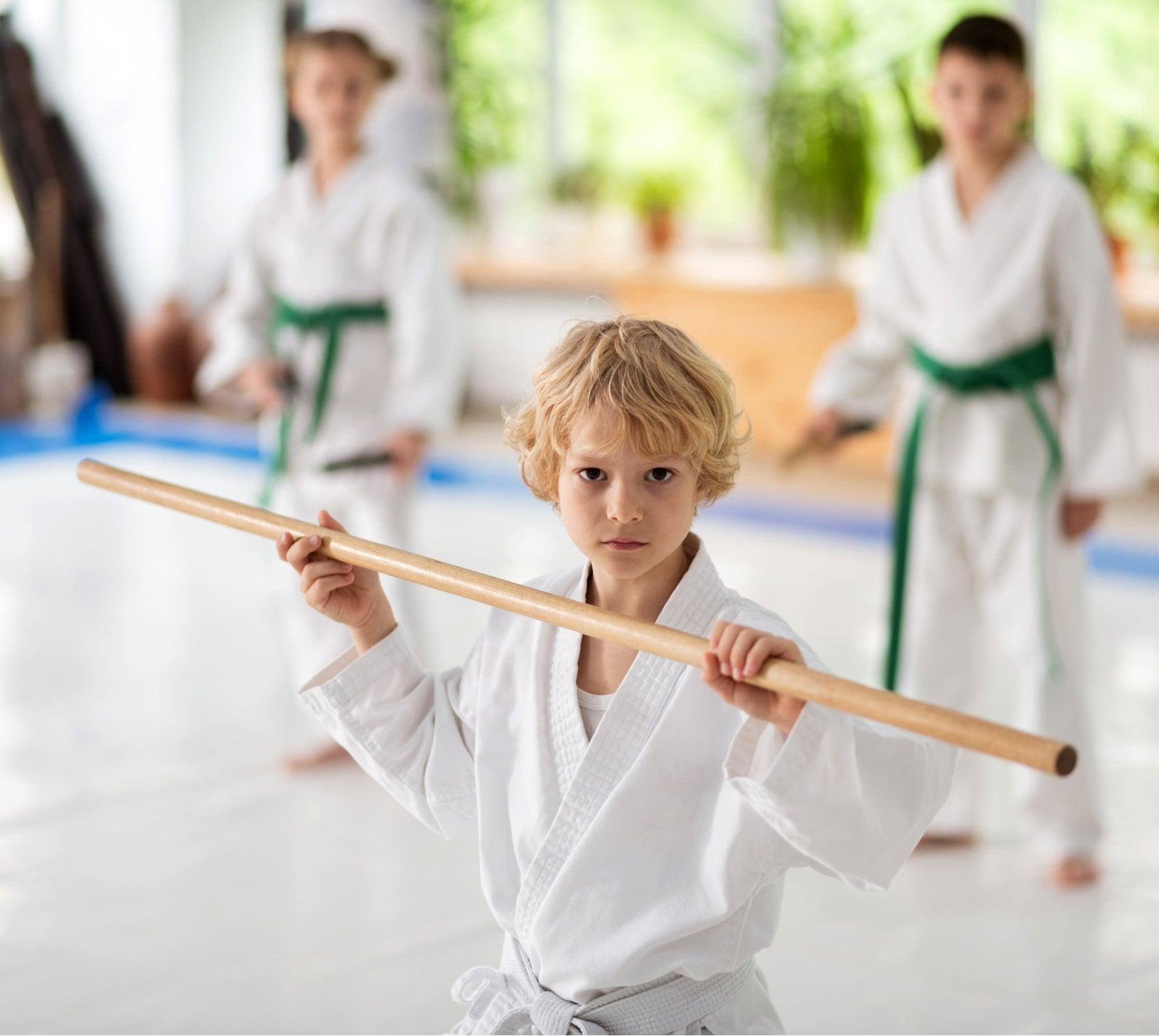 Sportech - Bastone legno Jo armi da difesa personale bambino Arti Marziali Aikido Kobudo Iaido Jodo - Punto Fitness Potenza