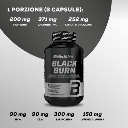 BioTechUSA BLACK BURN dimagrante termogenico brucia grassi 90 capsule - Punto Fitness