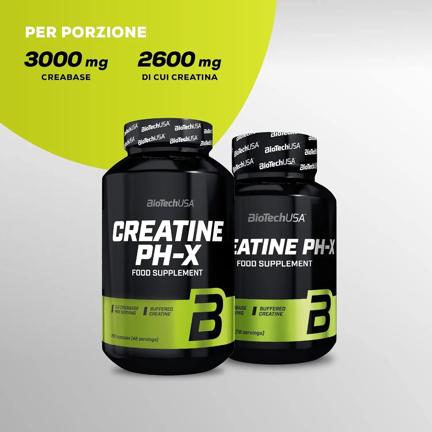 Biotech Creatine pH-X creatina 90 210 capsule formula tamponata PHX - Punto Futness Potenza