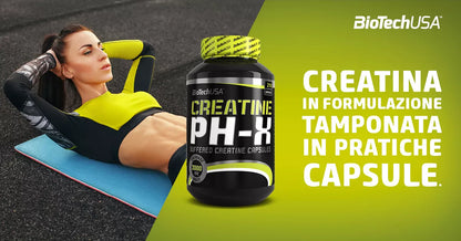 Biotech Creatine pH-X creatina in capsule formula tamponata PHX - Punto Futness Potenza